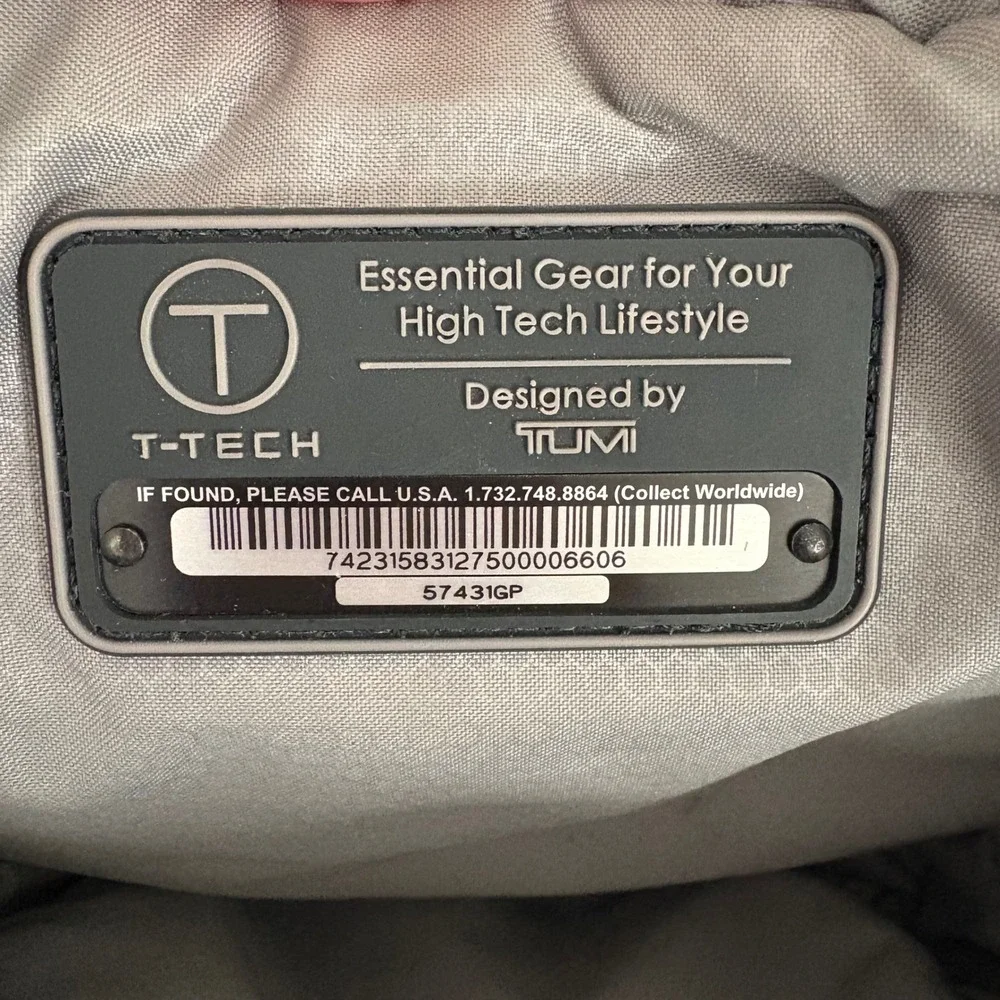 T-Tech by Tumi Black Ballistic Nylon Crossbody Bag Travel Organizer‎ Compact